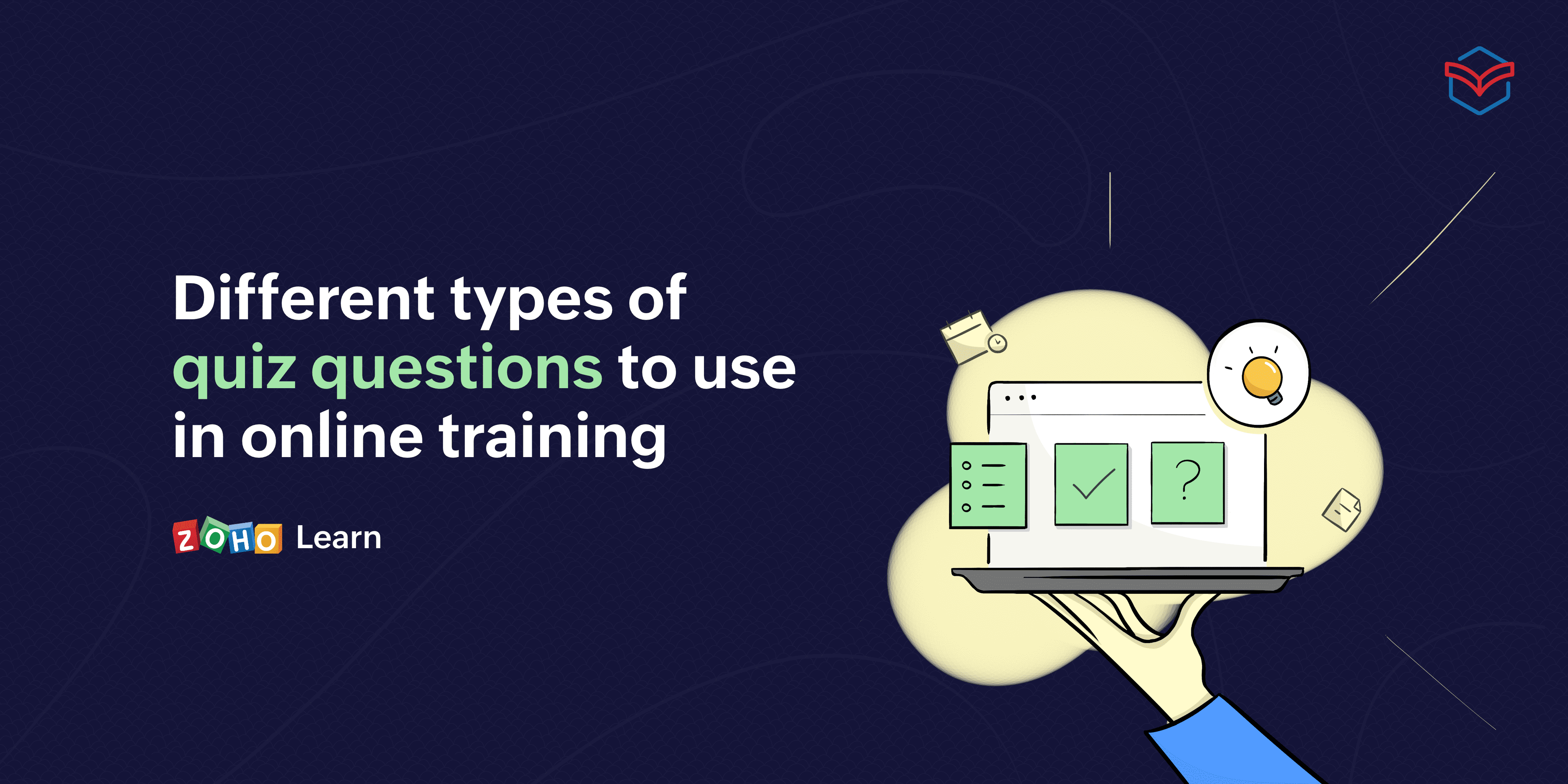 Types of quiz questions you can use in your online training Zoho Learn